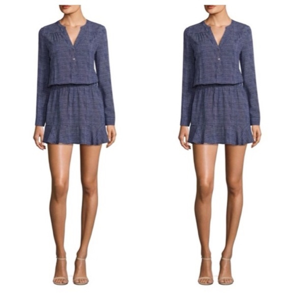Joie Avery Printed Mini Dress in Navy
